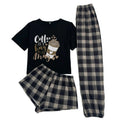 Driedelige pyjama voor dames, cartoon geruite shorts, broeken, huiskleding Nexora Store