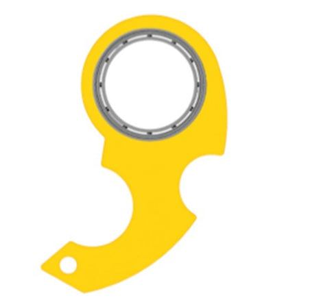 gele sleutelhanger met geïntegreerde lager fidget spinner speelgoed voor focus en ontspanning