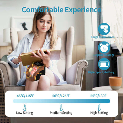 Intelligent Home Use Electric Intelligent Kneading Heating Knee Massager Rechargeable Pain Relief Infrared Laser Vibration Knee Massager Nexora Store