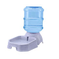 Automatische drinkfontein voor katten met blauwe watercontainer en grijs PP-materiaal