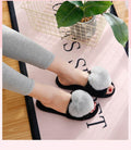 Pluche pantoffels voor dames in dwarsdoorsnede om warm te blijven Nexora Store