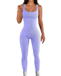 Dames tanktop met jarretels in lichtpaarse kleur, strak model van spandex stof
