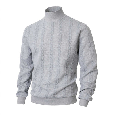 Knitted Solid Color Men's Fashion Jacquard High Collar Warm Sweater Nexora Store