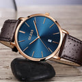 Mode Casual Horloge Heren Luxe Merk Herenhorloges Leer Sport Waterdicht Automatische Datum Kwarts Polshorloge Nexora Store