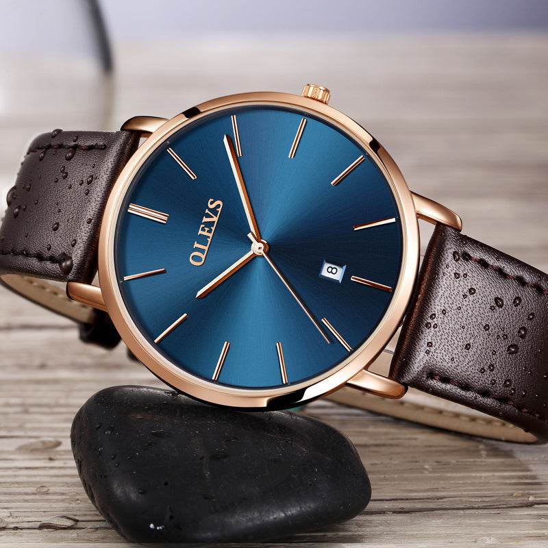 Mode Casual Horloge Heren Luxe Merk Herenhorloges Leer Sport Waterdicht Automatische Datum Kwarts Polshorloge Nexora Store