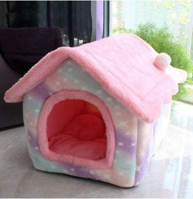 Opvouwbaar hondenhuis, kattenbed, wintervilla, slaapkennel, verwijderbaar nest, warme, afgesloten grot, bank, huisdierbenodigdheden Nexora Store