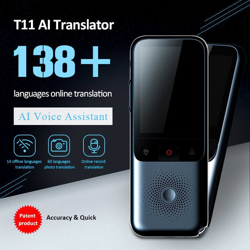 Intelligente stemvertaler T11 AI voice translator with 138+ languages and touchscreen controls