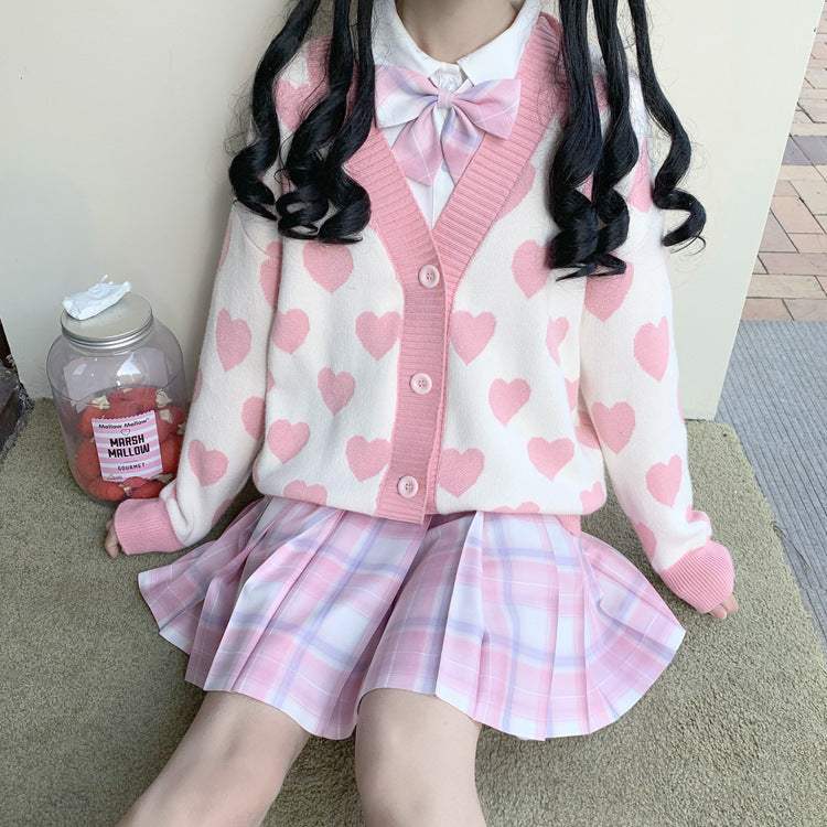 Cardigan Knitted Sweater Student Jacket Women Nexora Store