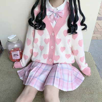 Cardigan Knitted Sweater Student Jacket Women Nexora Store