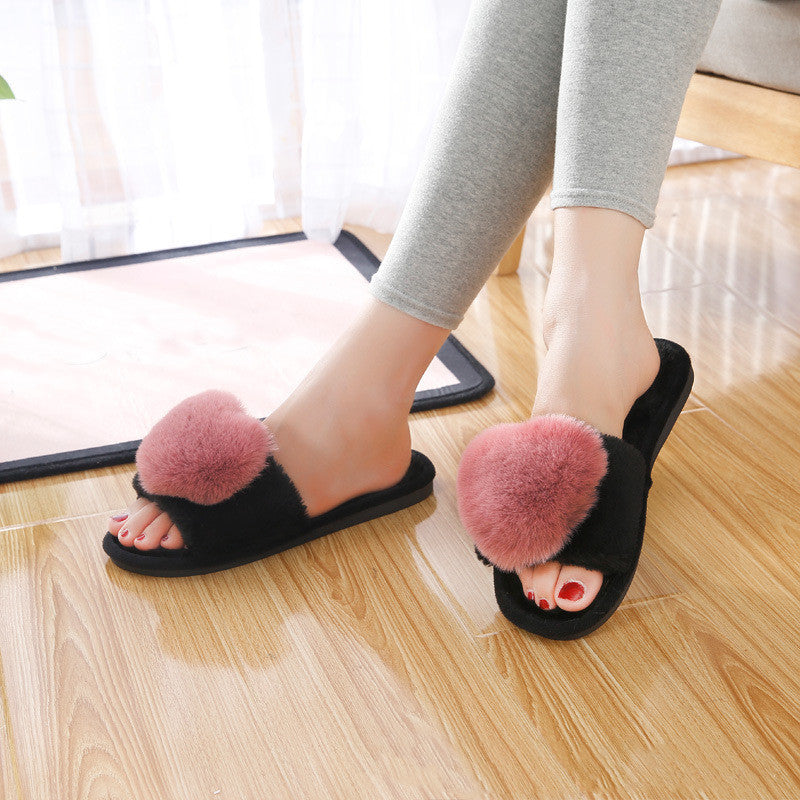 Pluche pantoffels voor dames in dwarsdoorsnede om warm te blijven Nexora Store