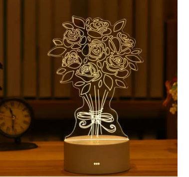 3D-lamp van acryl, USB-lednachtlampje, neonreclamelamp, kerstdecoratie voor kamerdecoratie, Valentijnsdagcadeaus Nexora Store