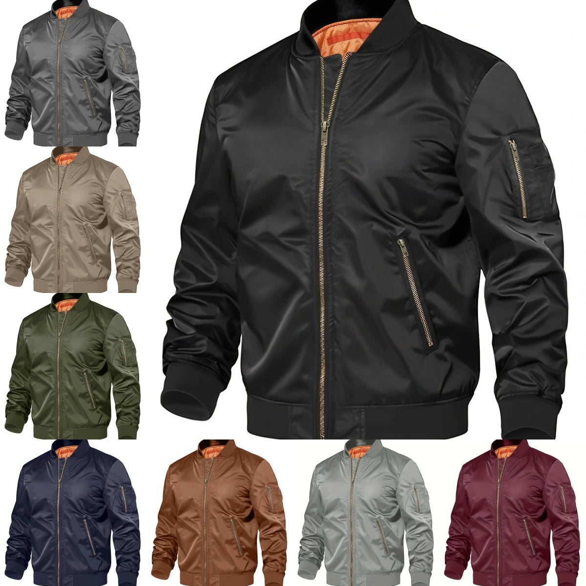 Herenjas Nieuwe lente herfst Heren honkbaljacks Piloten Heren bovenkleding Jas Rits Herenuniform Ritchy's Shop