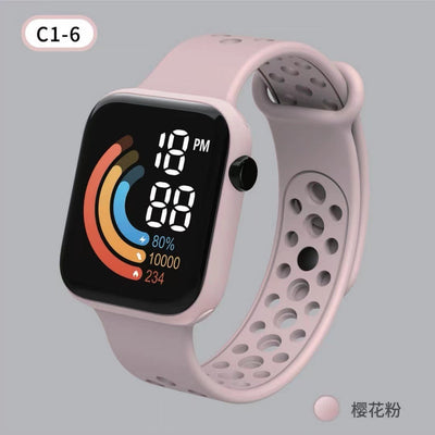 Kinderhorloge Regenboog Digitaal Display Klein Vierkant LED Nexora Store