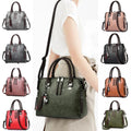 Vintage handtas voor dames, grote PU-leren schoudertas met kwastjes en diverse kleuren