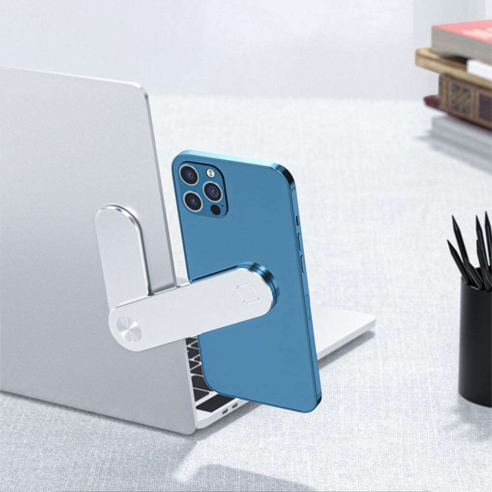 Laptoptelefoonhouder, verstelbare laptopbevestigingsclip aan de zijkant, magnetische laptopmonitorhouder, computerlaptop- en mobiele telefoonstandaard, opvouwbare aluminium uitbreidingsbeugel, tabletclip voor dubbel scherm Nexora Store