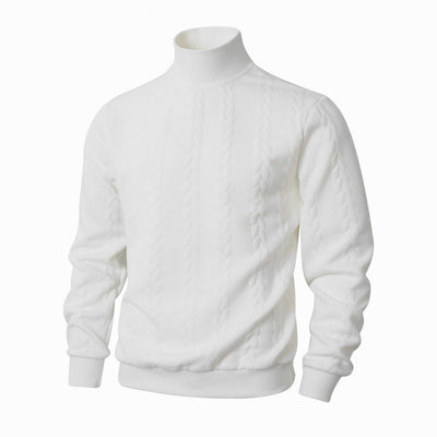 Knitted Solid Color Men's Fashion Jacquard High Collar Warm Sweater Nexora Store