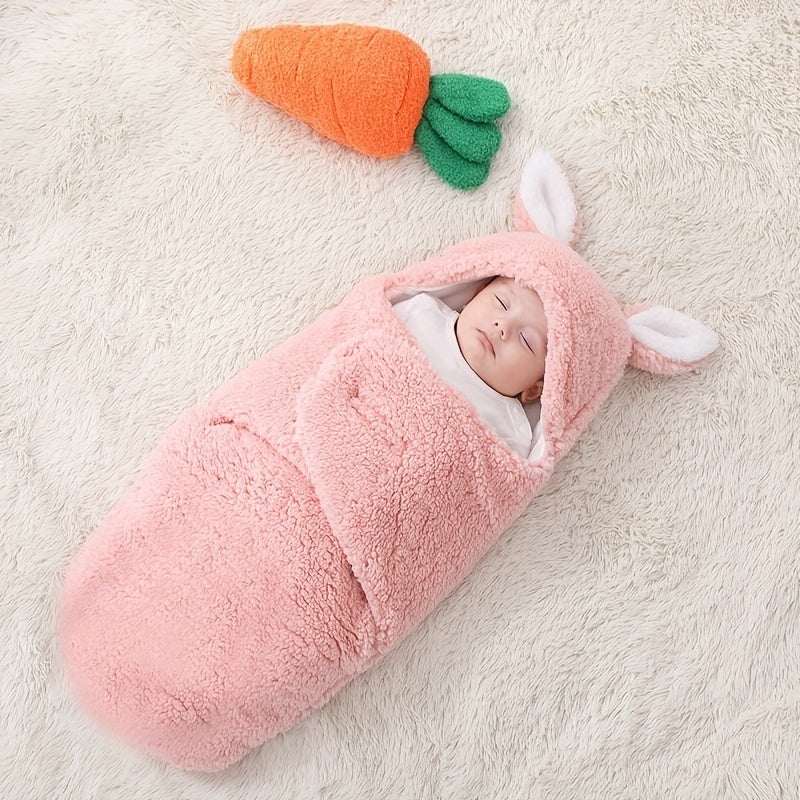 Superzachte babyslaapzak, zachte fleece, pasgeboren deken, inbakerdekens, unisex babywikkeldoek voor pasgeboren jongens en meisjes met hoofdbeschermende en hoofdondersteunende functie, draagbare inbakerslaapzak Ritchy's Shop