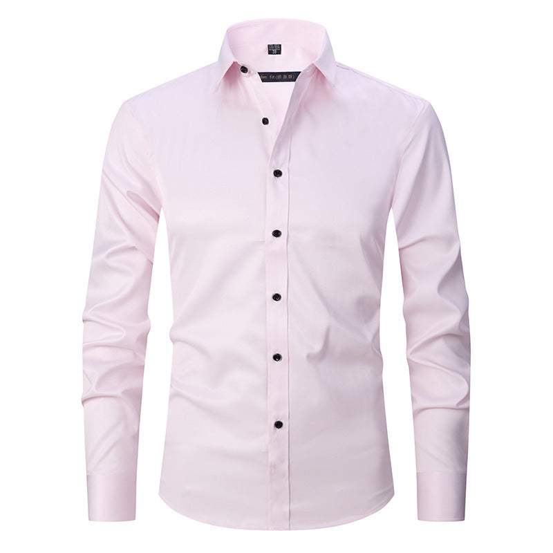 Men's Stretch Shirt Long Sleeve Non-ironing Slim Fit Nexora Store