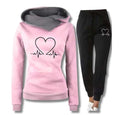Women Tracksuit Pullovers Hoodies and Black Pants Autumn Nexora Store