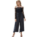 Dames jumpsuit met wijde pijpen en off-neck Ritchy's Shop