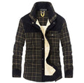 Winterjas Heren Dikke Warme Fleece Jassen Jassen Puur Katoen Geruite Jas Militaire Kleding Ritchy's Shop