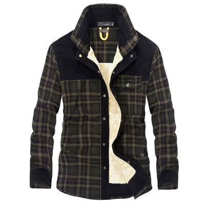 Winterjas Heren Dikke Warme Fleece Jassen Jassen Puur Katoen Geruite Jas Militaire Kleding Ritchy's Shop