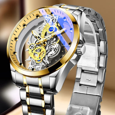 Herenhorloge Skeleton Automatisch Quartz Horloge Goud Skeleton Vintage Herenhorloge Herenhorloges Topmerk Luxe Nexora Store