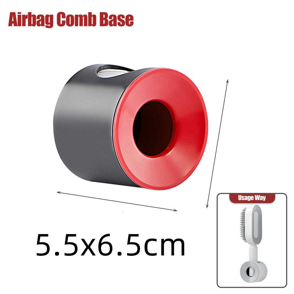 zelfreinigende haarborstel luchtkussen basis houder 5.5x6.5cm voor pijnloos borstelen en gezonde haargroei