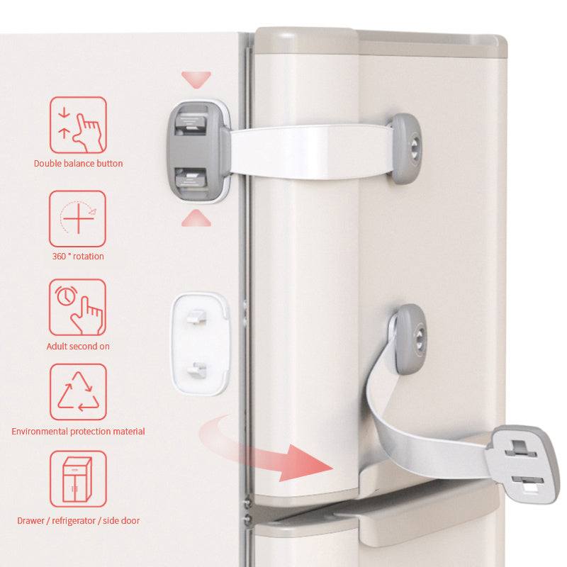 Veiligheidsslot voor baby's, anti-clip handdeur, kastsloten voor koelkast, ladekast, veilig slot voor kinderen, geen gereedschap of boren, kindveilige kastbeveiliging, ladedeursloten voor kastdeuren Ritchy's Shop