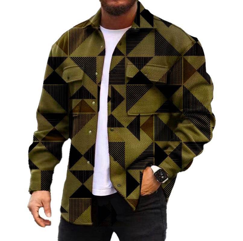 3D Digitaal Printen Jas Herfst Mode Casual Heren Jassen Overhemd Nexora Store
