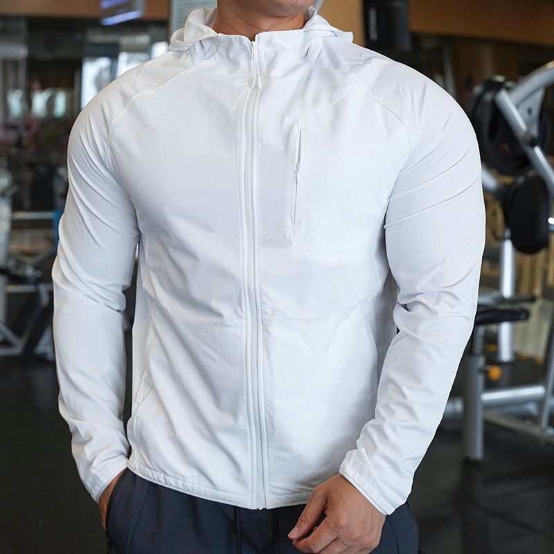 Fitness Training Slim Fit Hardlopen met Capuchon Outdoor Sportjack Heren Ritchy's Shop