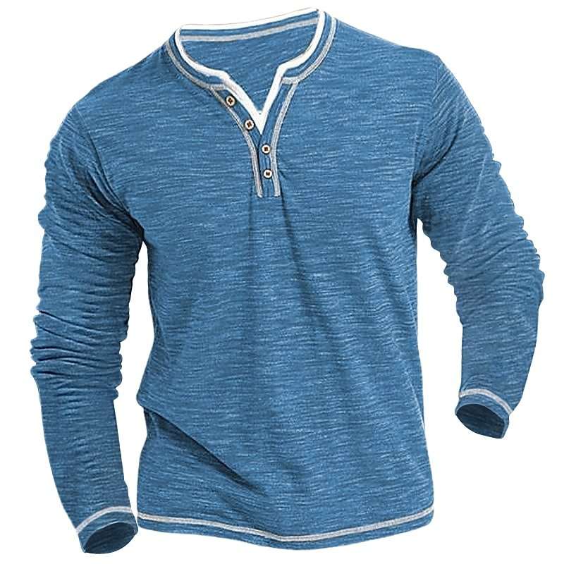 Comfortabel zacht stretch Henley shirt T-shirt Nexora Store