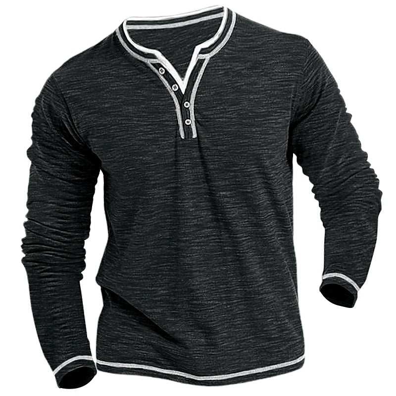 Comfortabel zacht stretch Henley shirt T-shirt Nexora Store