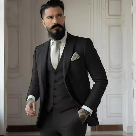 Heren Slim Fit Effen Kleur Business Pakset Nexora Store