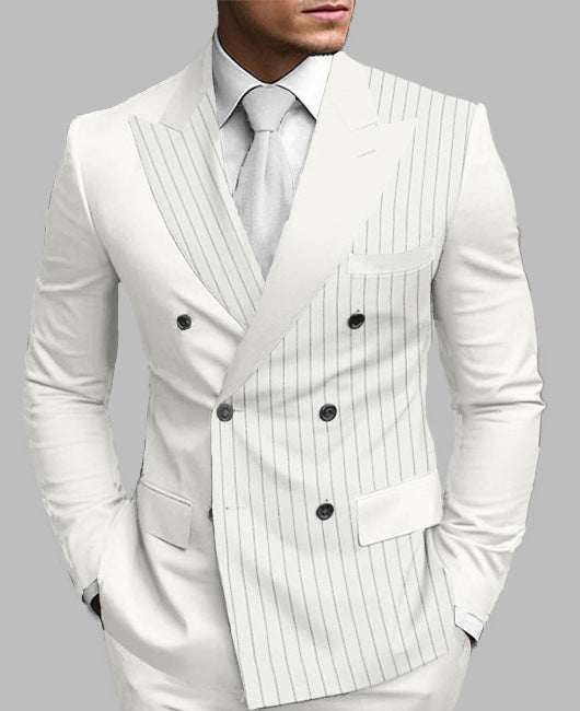 Nieuw bedrukt herenpakjasje met posterieure mediane split Nexora Store