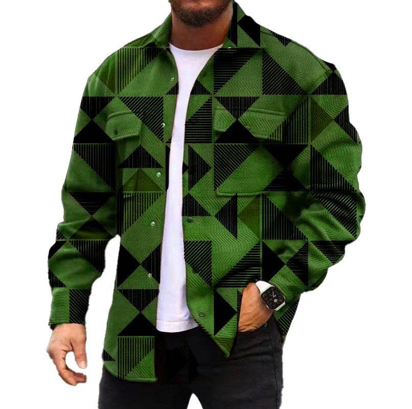 3D Digitaal Printen Jas Herfst Mode Casual Heren Jassen Overhemd Nexora Store