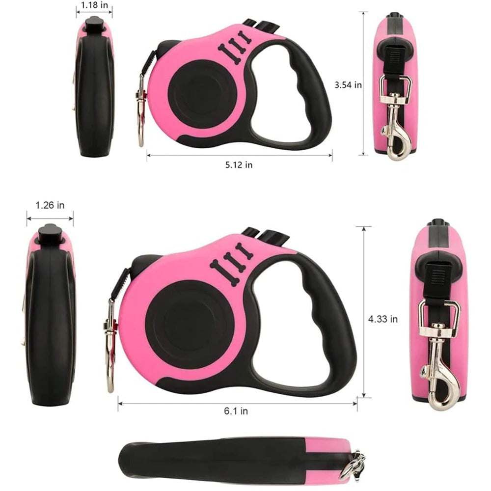 3m en 5m duurzame hondenriem, automatisch intrekbaar, nylon kattenriem, verlengstuk, puppy-uitlaatlijn, hardlooplijn, roulette voor honden, huisdierproducten Ritchy's Shop