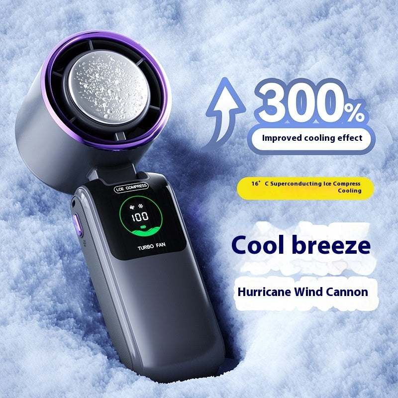 Nieuwe Ice Pack hoge snelheid draagbare elektrische ventilator snelheid instelbaar opvouwbare mini ventilator draagbare buiten hangende nek kleine ventilator Nexora Store