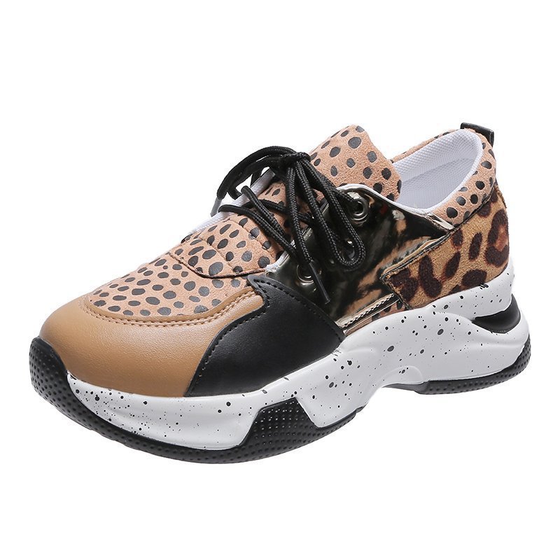 Luipaardprint Sneakers Dames Veterschoenen Wandel- en Hardloopschoenen Sportschoenen Nexora Store