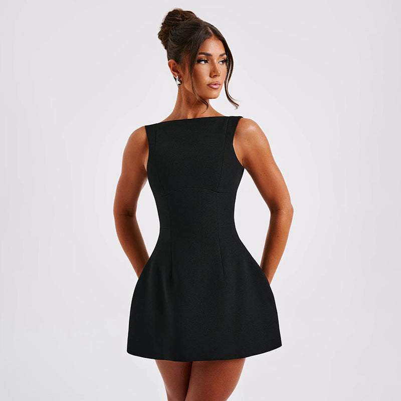 Sexy nauwsluitende jurk zonder rug Zomer mouwloze korte jurken Nexora Store