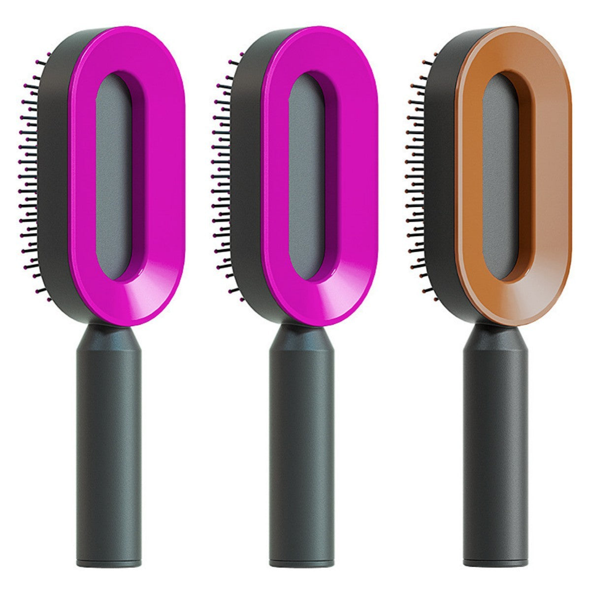 Zelfreinigende haarborstel voor vrouwen, één-toets reiniging, haaruitval, airbagmassage, hoofdhuidkam, antistatische haarborstel Nexora Store