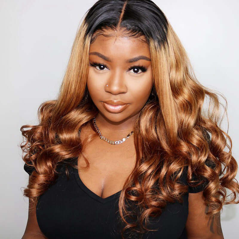 Ombre Lace Front Human Hair Wigs Remy Colorful Nexora Store