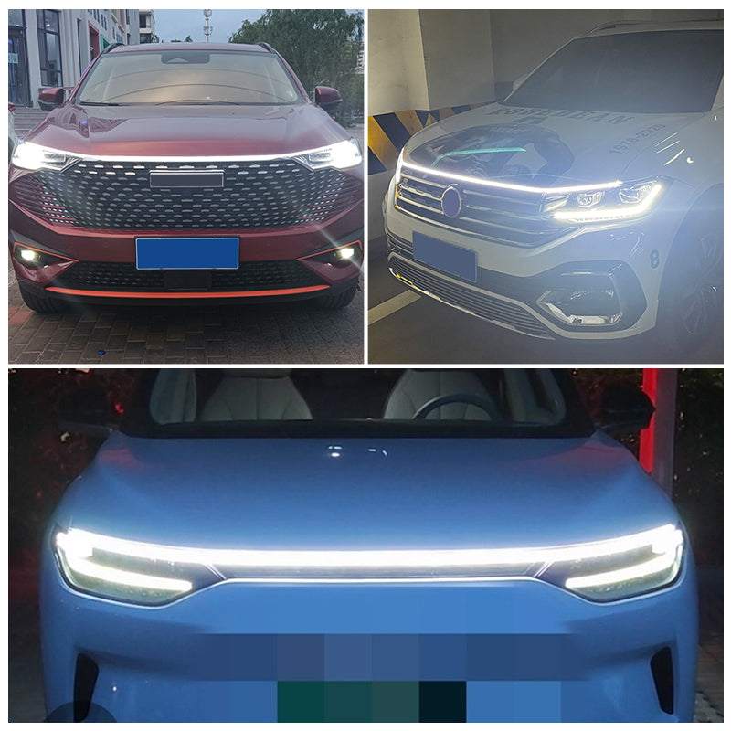 LED Daytime Running Light Scan Starting Car Hood Decorative Lights DRL Auto Engine Hood Guide Decorative Ambient Lamp 12V Nexora Store