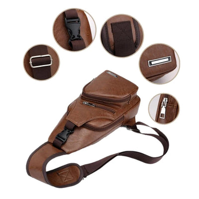 Luxe merk messenger bag leren heren borsttas vintage crossbody schoudertas heren zakelijke sling bags mannelijke casual borsttas Nexora Store
