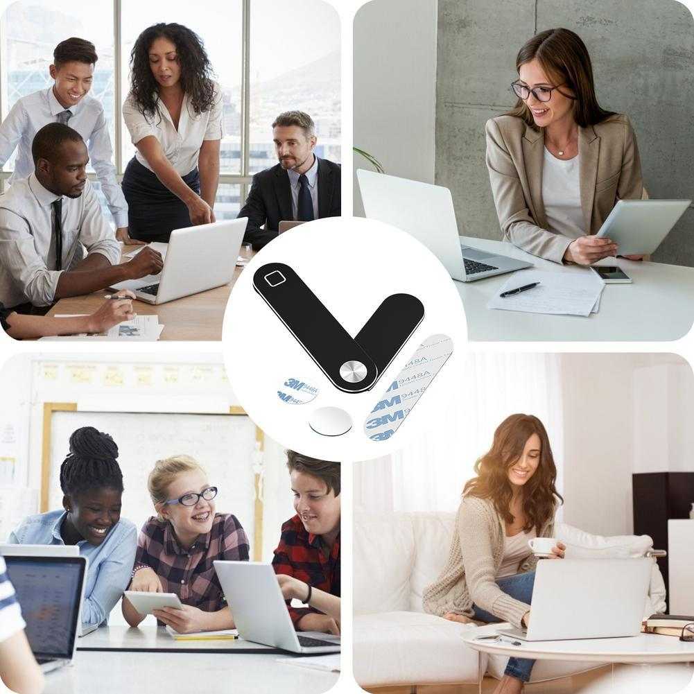 Laptoptelefoonhouder, verstelbare laptopbevestigingsclip aan de zijkant, magnetische laptopmonitorhouder, computerlaptop- en mobiele telefoonstandaard, opvouwbare aluminium uitbreidingsbeugel, tabletclip voor dubbel scherm Nexora Store