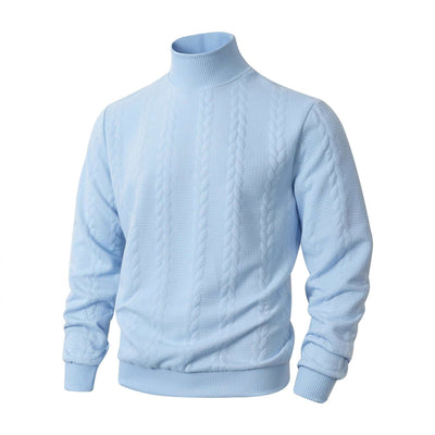 Knitted Solid Color Men's Fashion Jacquard High Collar Warm Sweater Nexora Store
