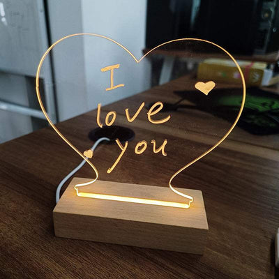 Creative Note Board Creative Led Night Light USB Message Board Holiday Light With Pen Gift For Children Girlfriend Decoration Night Lamp Nexora Store