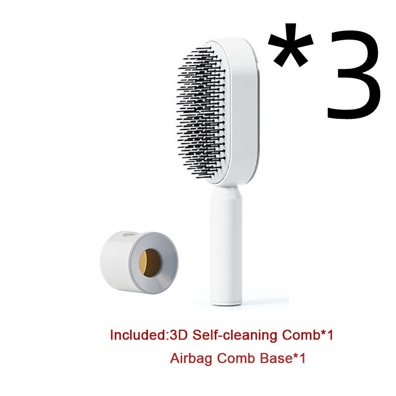 Zelfreinigende haarborstel voor vrouwen, één-toets reiniging, haaruitval, airbagmassage, hoofdhuidkam, antistatische haarborstel Nexora Store
