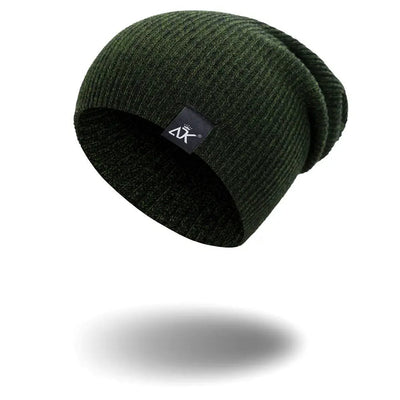 Unisex modieuze gebreide muts, winter wollen elastische muts voor buiten fietsen, kamperen, reizen winter muts acryl gebreide mutsen voor mannen vrouwen Ritchy's Shop
