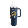 40 Oz Tumbler with handle, straw, insulated stainless steel, spill-proof Halloween design vacuum coffee mug with lid